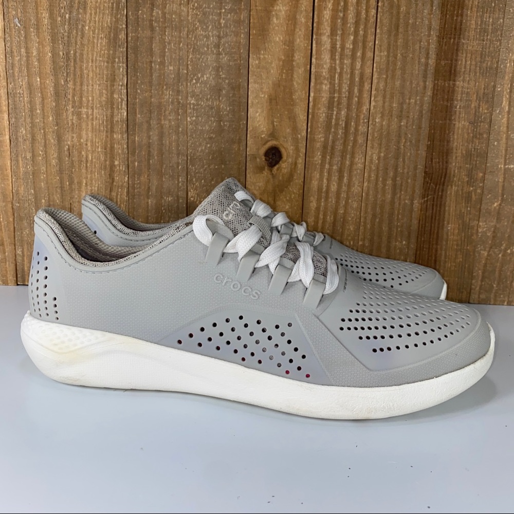 Crocs LiteRider Pacer Gray Shoes Women's Size 10